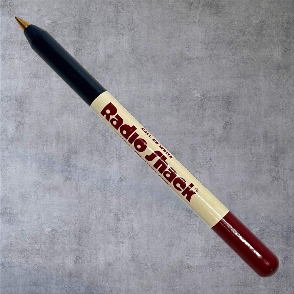 Vintage Retro Radio Shack Promo Pen Oversized Advertising Novelty Electronics
